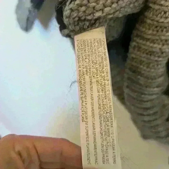 Lara Knit, Crewneck, Sweater, Grey and  Black, Size M - Picture 5 of 5